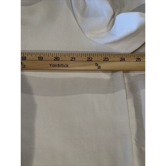 Chico's Womens Ivory Long Sleeve V-Neck T-Shirt Blouse Sz 4 XXL Stretch Sparkle - Picture 9 of 11